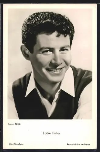 AK Schauspieler Eddie Fisher in die Kamera lächelnd