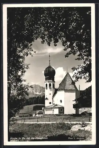 AK Au bei Berchtesgaden, Kirche in Au
