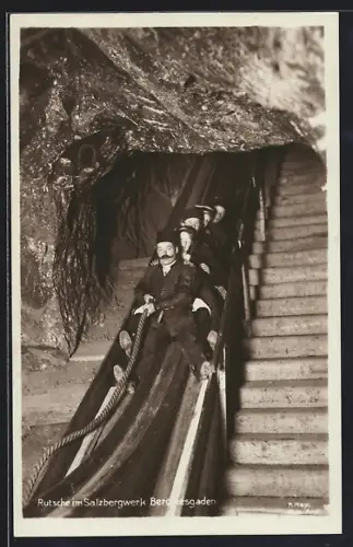 AK Berchtesgaden, Rutsche im Salzbergwerk