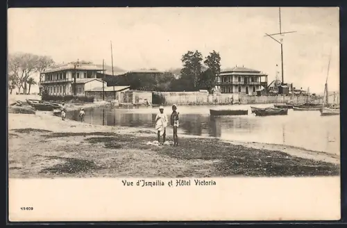 AK Ismailia, Vue d`Ismailia et Hôtel Victoria