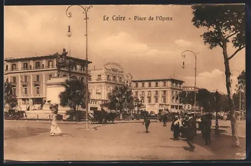AK Le Caire, Place de l`Opera, Grand Continental Hotel