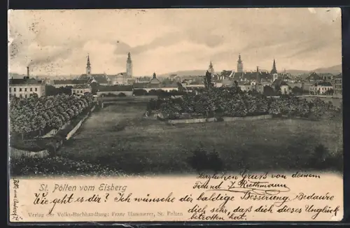 AK St. Pölten, St. Pölten vom Eisberg aus gesehen