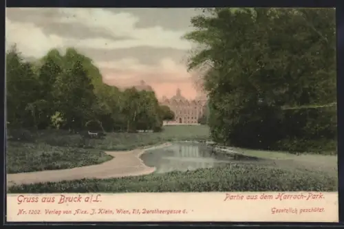AK Bruck a. L., Partie aus dem Harrach-Park