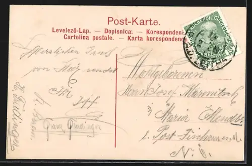 AK Bruck a. L., Partie aus dem Harrach-Park