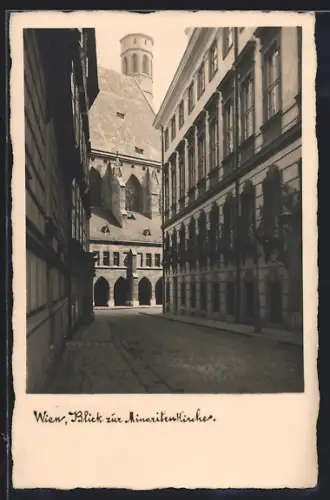 AK Wien, Blick zur Minoritenkirche