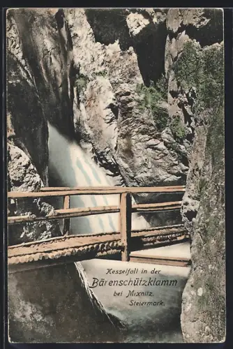 AK Mixnitz /Steiermark, Kesselfall in der Bärenschützenklamm