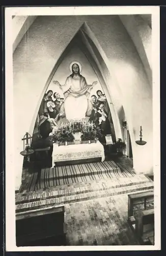 AK Stolzalpe, Sonnenheilstätte, Altarbild in der Kirche