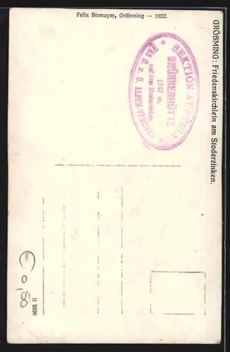 AK Gröbming, Friedenskirchlein am Stoderzinken