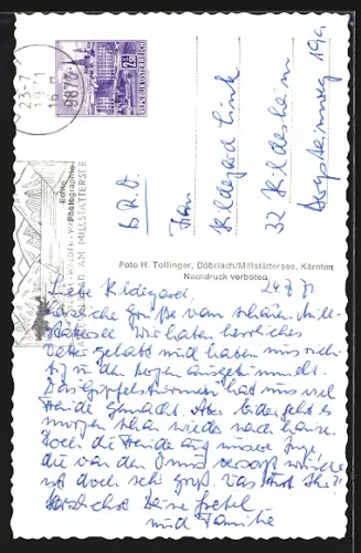 AK Döbriach am Millstättersee, Ortsansicht aus der Vogelschau