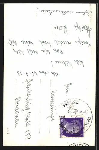 AK Wels /O.Ö., Ortsansicht mit Brücke und Kirche