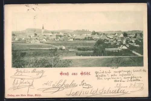 AK Gföhl, Totalansicht mit Kirche