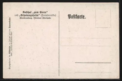 Künstler-AK Edward Theodore Compton: Grenzmarkt Oberdrauburg und Hochstadel vom Schloss Stein gesehen