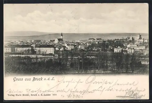 AK Bruck a. d. L., Teilansicht mit Kirche