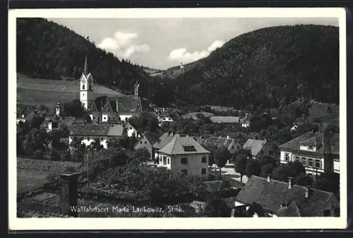 AK Maria Lankowitz /Stmk., Strassenpartie mit Kirche