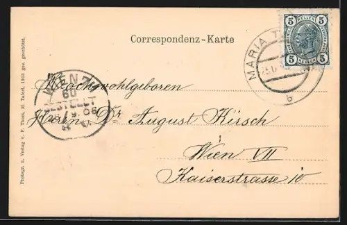 AK Maria Taferl, Bussweg mit Wallfahrtskirche
