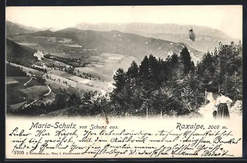 AK Maria-Schutz, Panorama von Schunz aus, Raxalpe
