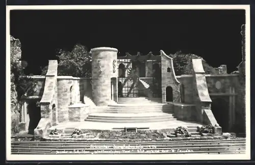 AK Friesach /Kärnten, Burghofspiele 1956, Kulisse zu Wallensteins Tod