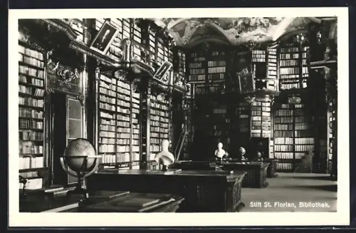 AK St. Florian, Stift, Bibliothek, Innenansicht