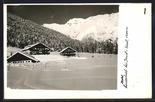 AK Imst /Tirol, Hotel Liuserhof im Schnee