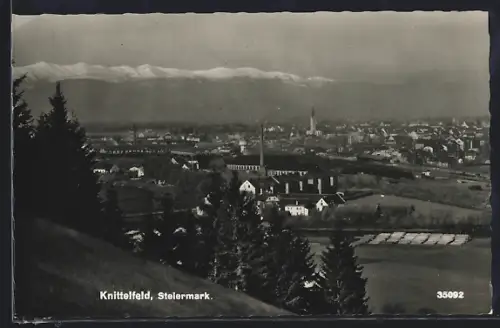 AK Knittelfeld /Steiermark, Teilansicht mit Kirche