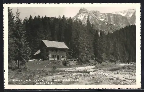 AK Grünau im Almtal, Hetzau mit Almtalerhaus und Gr. Priel