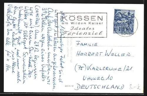 AK Kössen /Tirol, Gasthaus Riedl