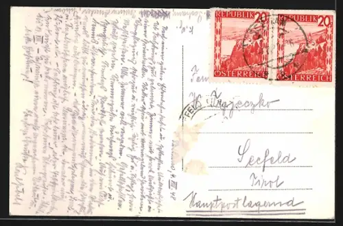 AK Seeham, Ortsansicht mit Kirche am Obertrumersee