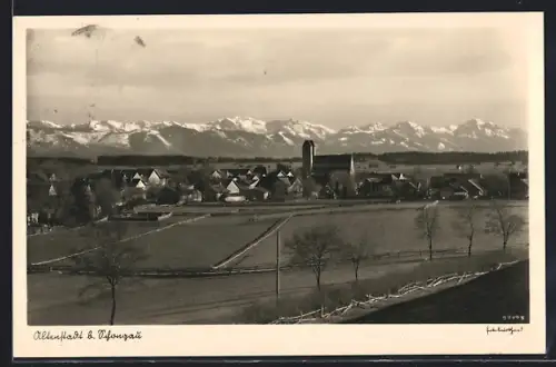 AK Altenstadt b. Schongau, Teilansicht mit Kirche