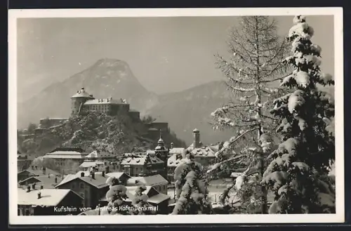 AK Kufstein, Ortsansicht vom Andreas Hofer Denkmal aus gesehen