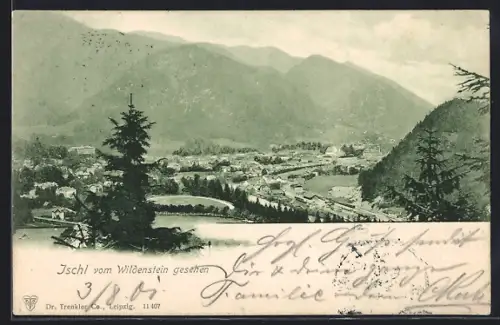 AK Bad Ischl, Gesamtansicht vom Wildenstein aus gesehen