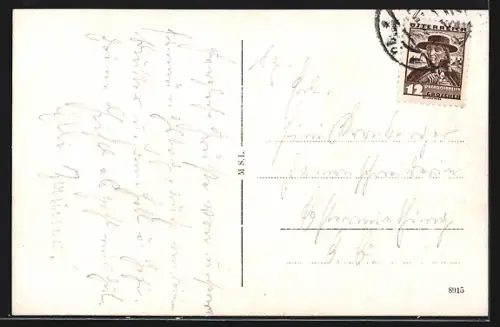 AK Linz a. D., Ortsansicht mit Dom