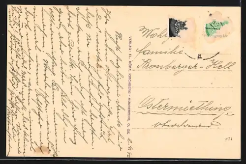 AK Kirchberg im Innkreis, Ortsansicht mit Kirche