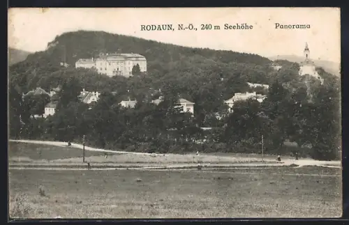 AK Wien-Rodaun, Panoramablick auf den Ort