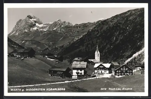 AK Warth, Ortsansicht gegen den Widderstein
