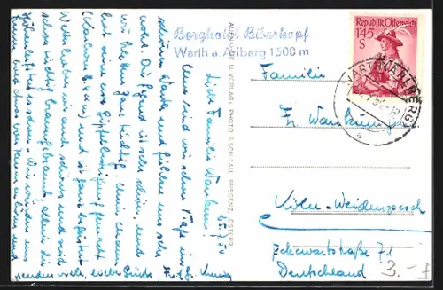 AK Warth, Ortsansicht gegen den Widderstein