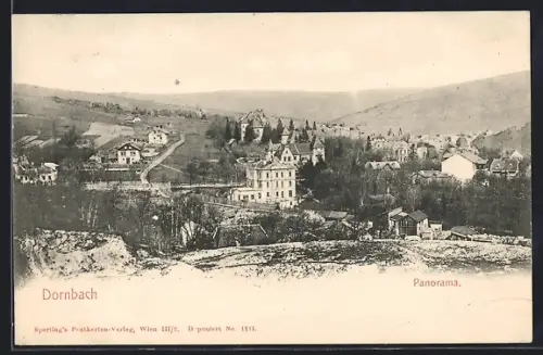 AK Wien, Dornbach, Totalansicht von einem Berg aus