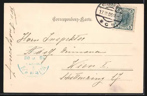 AK Wien, Dornbach, Totalansicht von einem Berg aus
