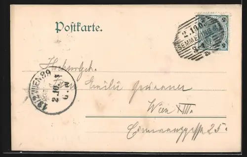 AK Semmering, Hotel Panhans mit Villen u. Viadukt aus der Vogelschau