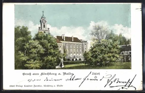 AK Kirchberg a. Walde, Schloss mit Park