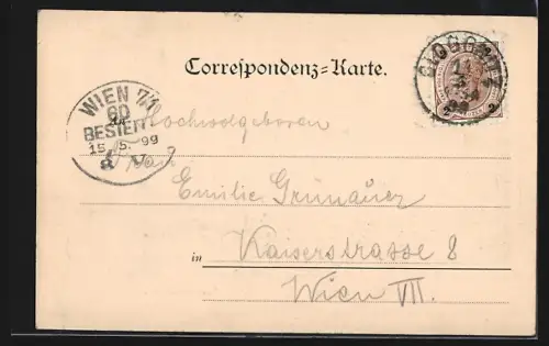 AK Gloggnitz, Schloss Stuppach, Vordere Ansicht