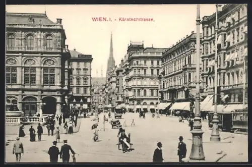 AK Wien, Kärntnerstrasse, Strassenbahn