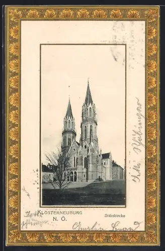 AK Klosterneuburg /N.-Ö., Siftskirche, Ornament-Rahmen
