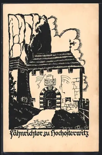 Künstler-AK Hochosterwitz, Schloss, Fähnrichtor