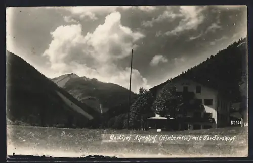 AK Hinterriss, Gasthof Alpenhof mit Vorderskopf