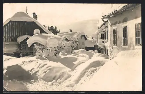 AK Kainisch, Strassenpartie im Schnee