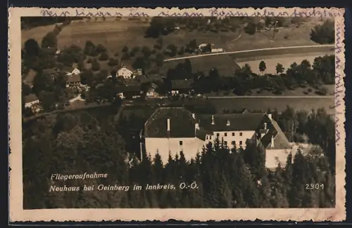 AK Geinberg im Innkreis, Neuhaus, Fliegeraufnahme