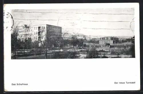 AK Wien, Grinzing, Neulandschulsiedlung, Das Schulhaus & der neue Turnsaal