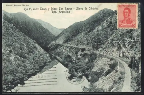 AK Rio Primero /Cordoba, Entre Túnel y Dique San Roque