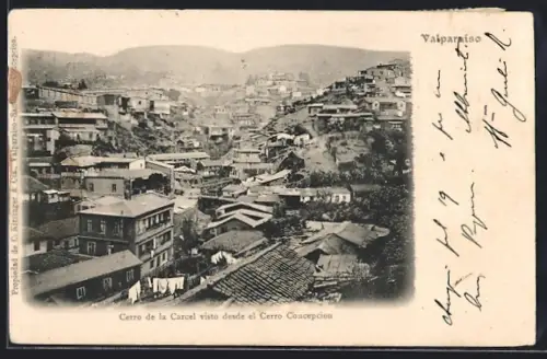 AK Valparaiso, Cerro de la Carcel visto desde el Cerro Concepcion