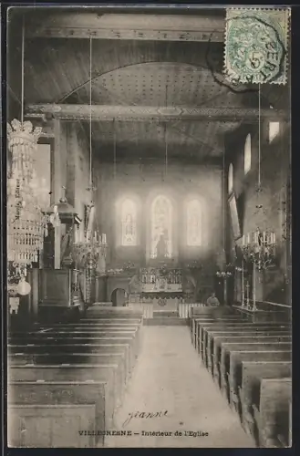 AK Villecresne, Intérieur de l`Église